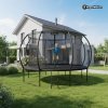 Trampolina ogrodowa XXXL dla dzieci HyperMotion - 430 cm 14FT - z drabinką i siatką wewnętrzną - do domu i ogrodu - 150kg max